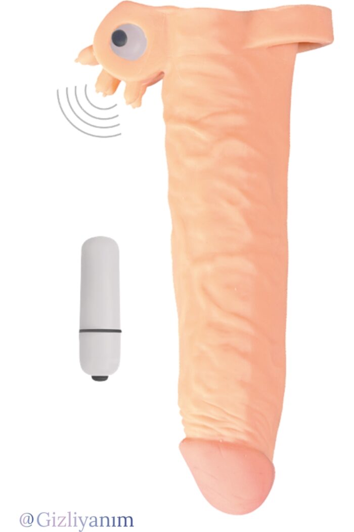 X-Tender Series - X-Tender Realistik Sleve - 19 cm Uzunluk - 5,6 cm Uzatma - Titreşimli Sleve - 120 gr Ağırlığında - Gerçekçi Ten Dokusunda - Görsel 6