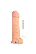 X-tender Series/Titreşimli Penis Kılıfı/20cm/6,6 cm Uzatma Dolgulu - Görsel 2