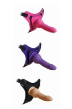Harnes Silikon Vibratör Pembe Renk - 10 Fonksiyonlu Titreşim - 100% Silikon - Belden Bağlamalı Vibratör - 16 cm Pembe - Image 2