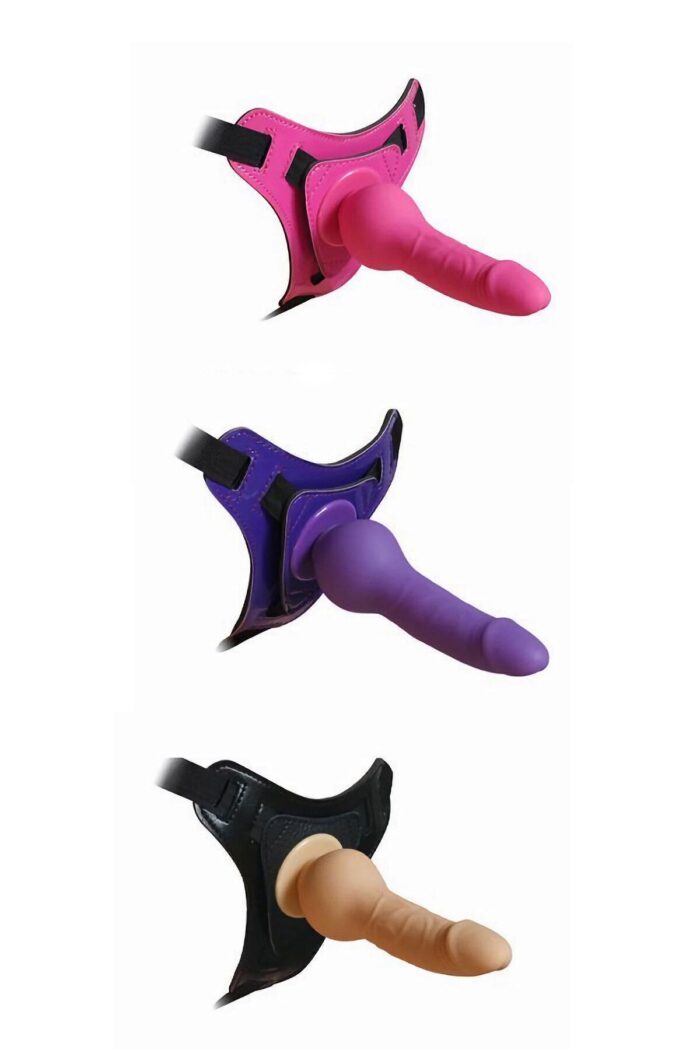 Harnes Silikon Vibratör Pembe Renk - 10 Fonksiyonlu Titreşim - 100% Silikon - Belden Bağlamalı Vibratör - 16 cm Pembe - Görsel 2