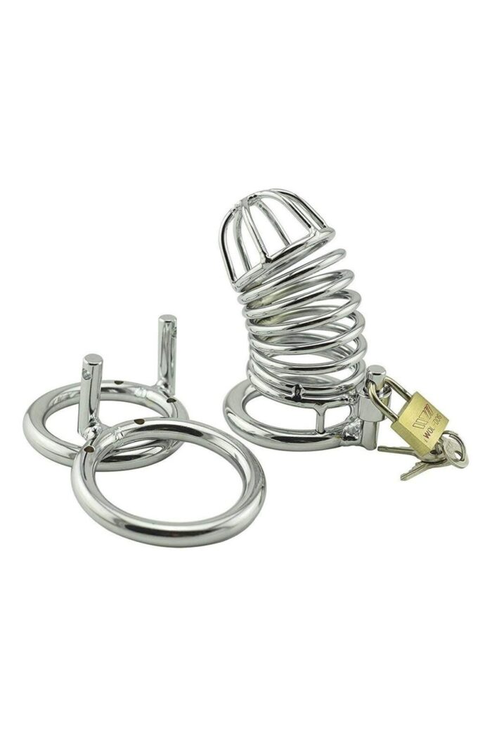 Kilitlenebilir Mini Asma Kilitli Penis Kafesi - Fantezi Ürünü - Image 2