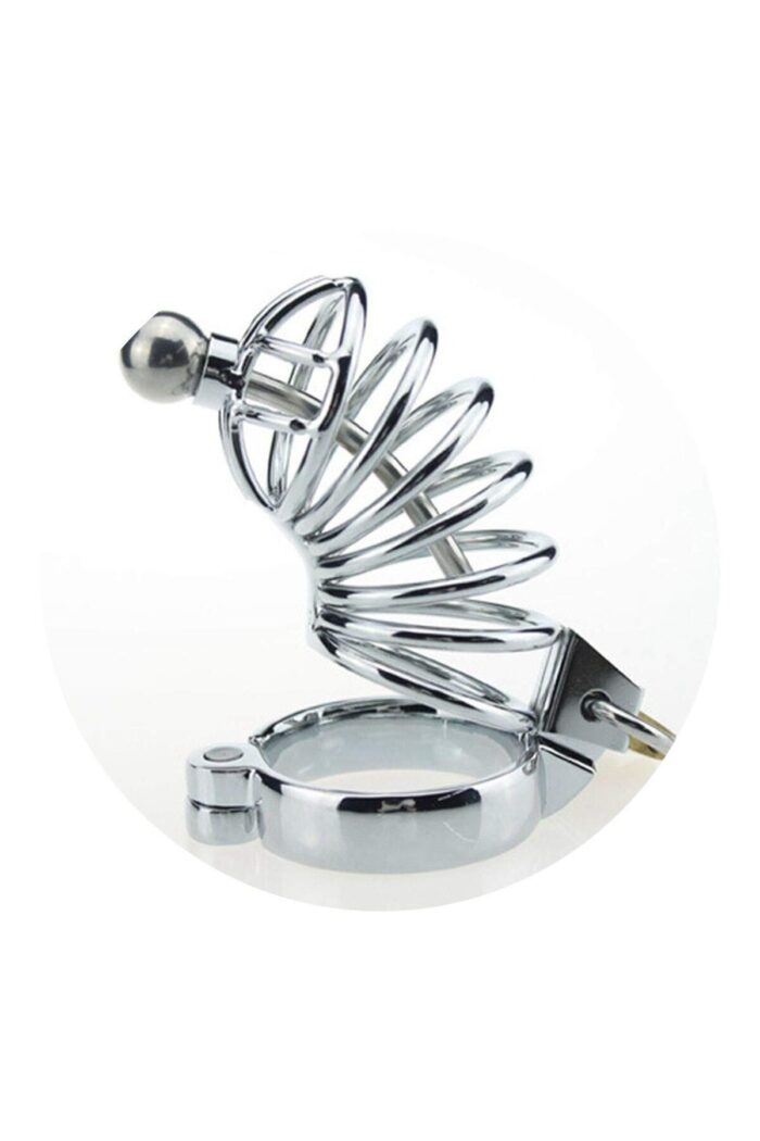 Penis Kafesi - Kilitlenebilir - Fantezi Ürünü Metal Penis Cage - Görsel 4