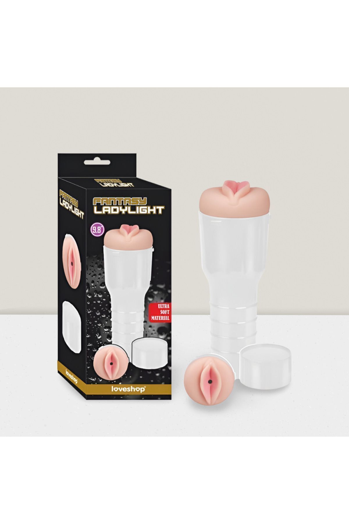1_org_zoom-1355.jpg FANTASY LADYLİGHT * Gerçekçi Dokuda Beyaz Kaplı Cep Vajinası -Gizli Saklama Kabı, 25 cm Derinlik -İç Yapı Tırtıklı Kanal - Image 1