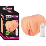 STAR PUSSY*Gerçekçi Dokuda Saklama Kabında Cep Vajinası-Titreşim,Kolay Taşınabilir,18,2cm Derinlik Tırtıklı İç