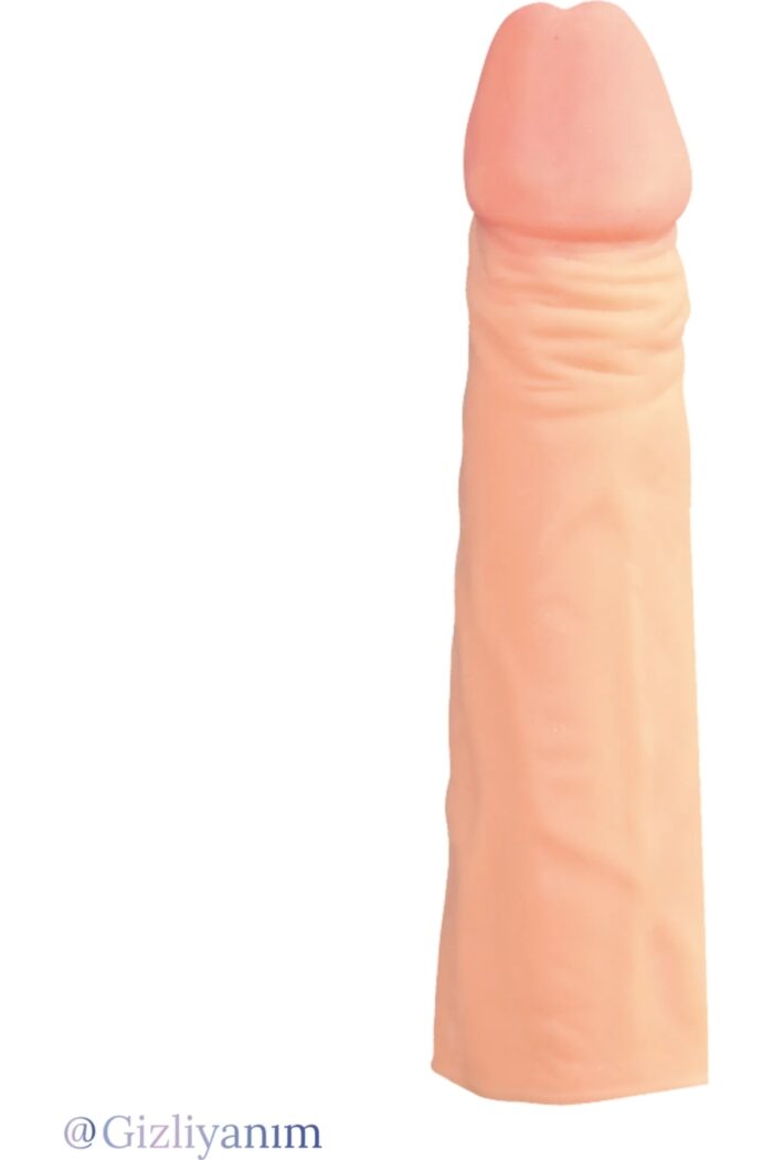 Toplam Uzunluğu 17 cm/ 5 cm Dolgulu Penis Kılıfı Ten Hassasiyetinde - Image 3