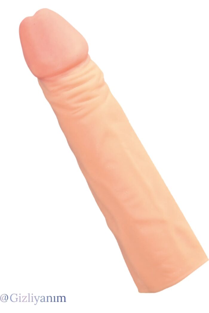 Toplam Uzunluğu 17 cm/ 5 cm Dolgulu Penis Kılıfı Ten Hassasiyetinde - Image 4