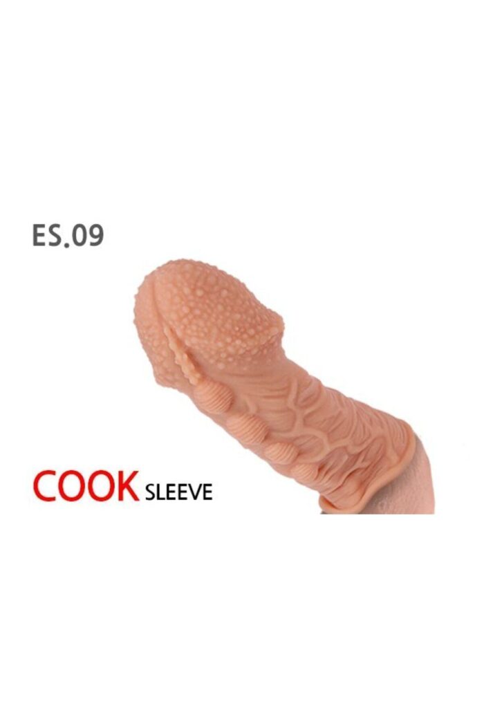 Ekstra Dolgu İle Kalınlaştıran Penis Kılıfı - COCK SLEEVE Kabatma Desenli Tırtıklı - Image 4
