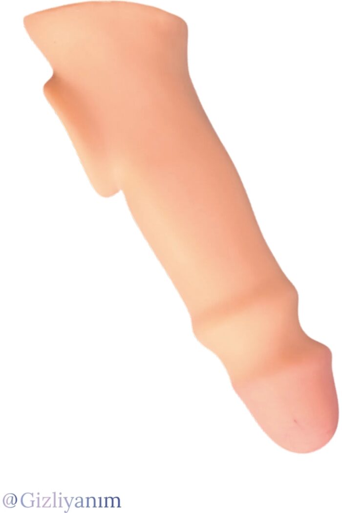 X-Tender Series-X-Tender Realistik Sleve - 18 cm Uzunluk. 5 cm Uzatma- 140 gr Ağırlığında - Gerçekçi Ten Dokusunda*18 cm Yüksek Kalite, Gerçekçi Ten Dokulu Penis Kılıfı Testis Geçmeli 5 cm Dolgulu - Image 6