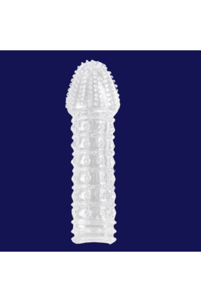 Tırtıklı Uyarıcı Yapıda Silikon Prezervatif Penis Kılıfı - Görsel 2