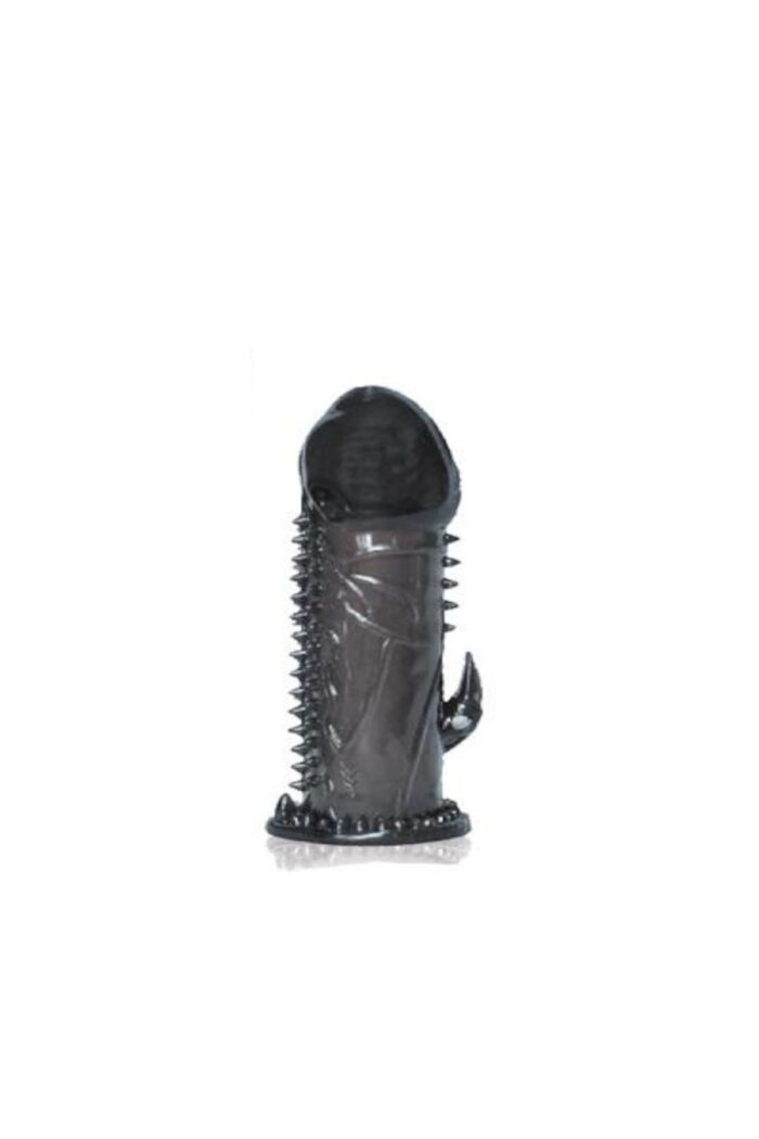 Vajinal Uyarıcı Tırtıklı Prezervatif Penis Kılıfı Kondom Titreşimli Siyah Klitoris Uyarıcılı - Görsel 2