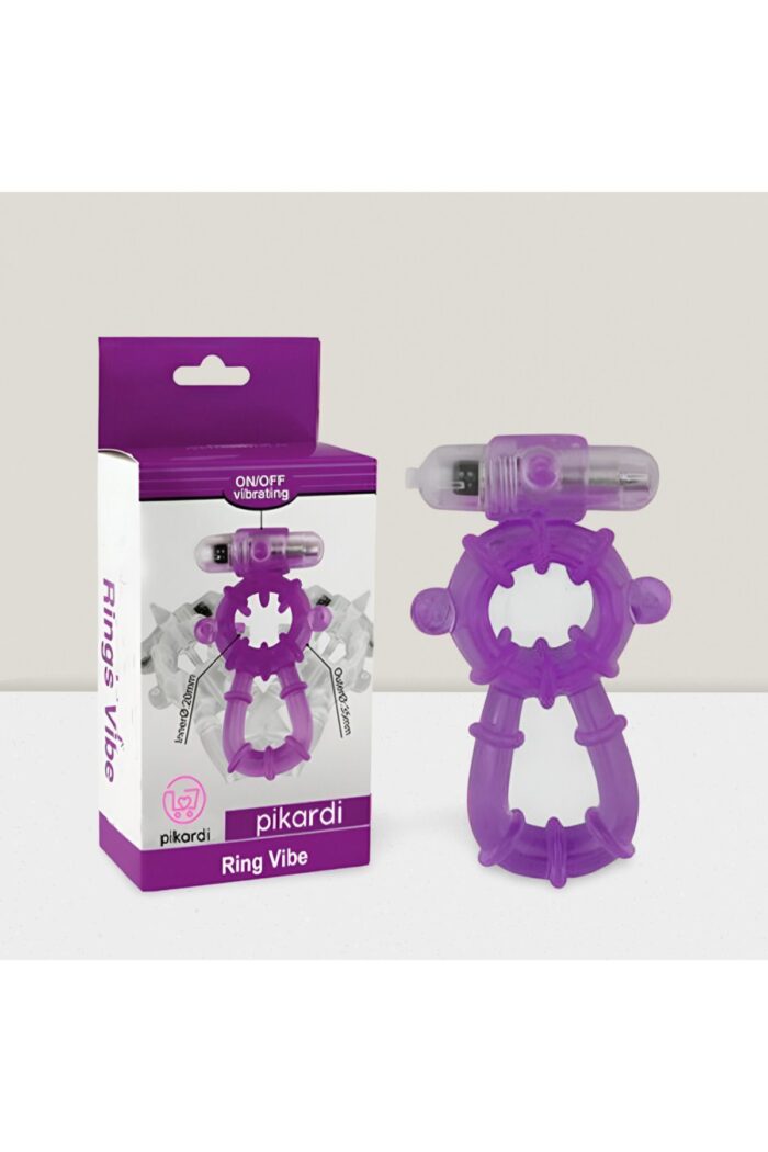 Titreşimli Penis Halkası - Silikon Jel Dokulu Testis Kavramalı Tırtıklı - Görsel 2