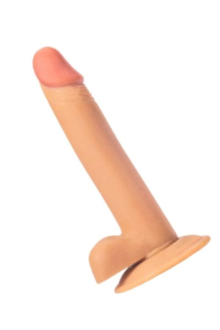 21,5 cm Realistik Penis Dildo - Açık Ten Rengi Vantuz Özellikli - Lüks Malzeme & Cilt Dostu - Image 4