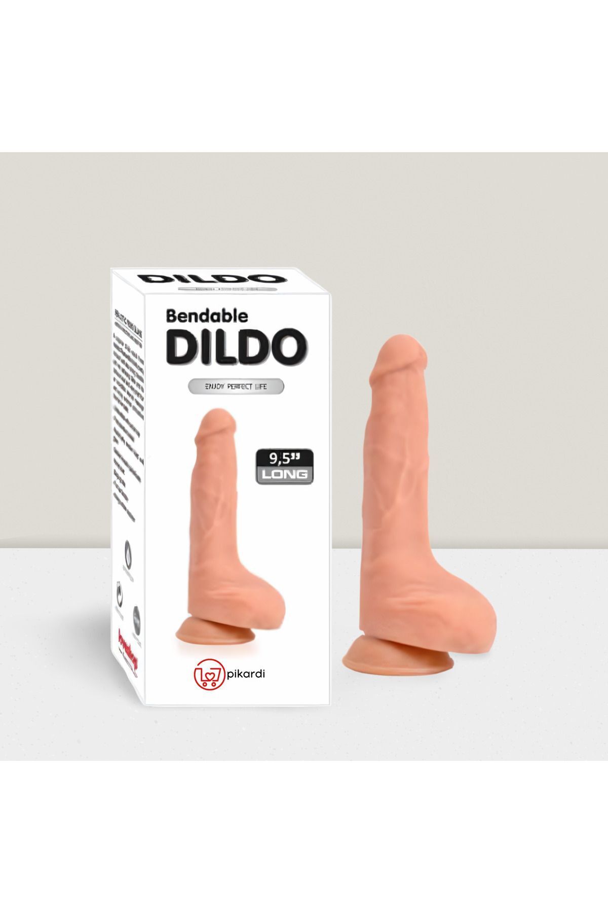 1_org_zoom-1532.jpg Haz Artırıcı Kıkırdaklı Şekil Verilebilen Vantuzlu Dildo -24,1 cm Uzunluk - Esnek Tasarım - Image 1