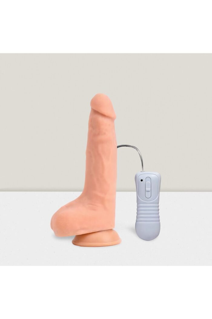 Solid Dildos 9,5''(24 cm ) * Titreşimli Penis Vibratör-24.1 cm-Güçlü Vantuz-Kıkırdaklı Şekil Verilebilen 3 Kademe Kumandalı - Görsel 2