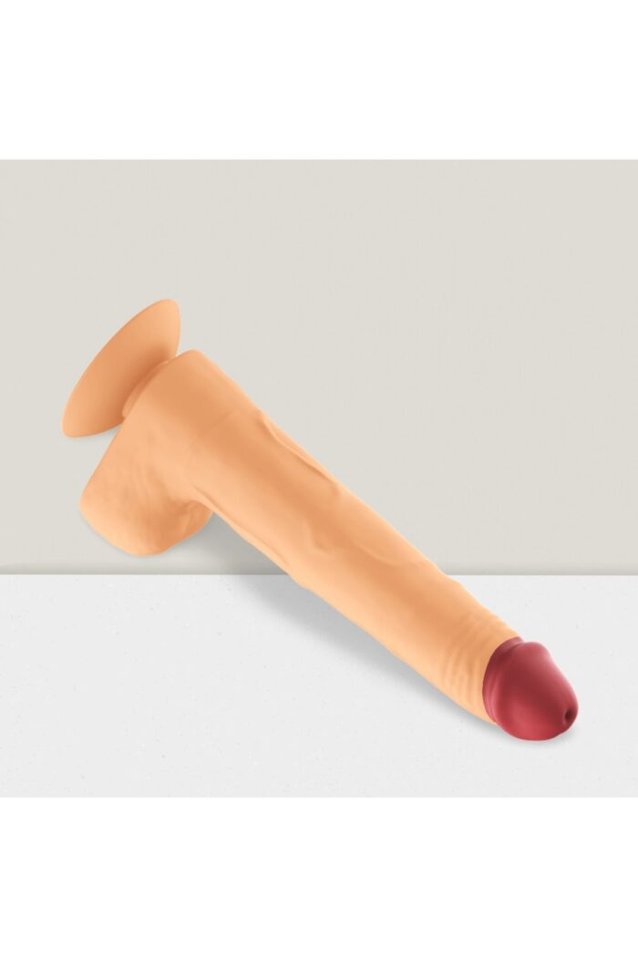 Realistik Penis Vibratör 19 cm Açık Ten Rengi 12 Titreşim Modu Yüksek Vantuzlu 360 Derece Rotasyon Isıtmalı - Image 3