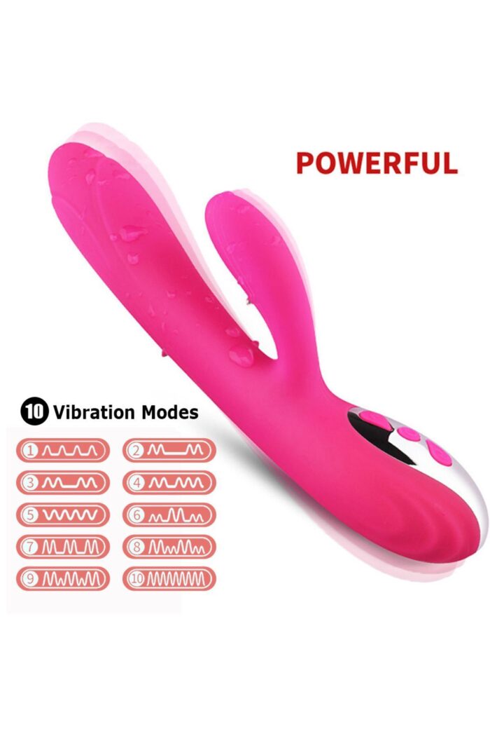 Isıtmalı Sessiz Pembe G Noktası Tavşan Vibratör - Yüksek Kalite USB Şarjlı - Görsel 2
