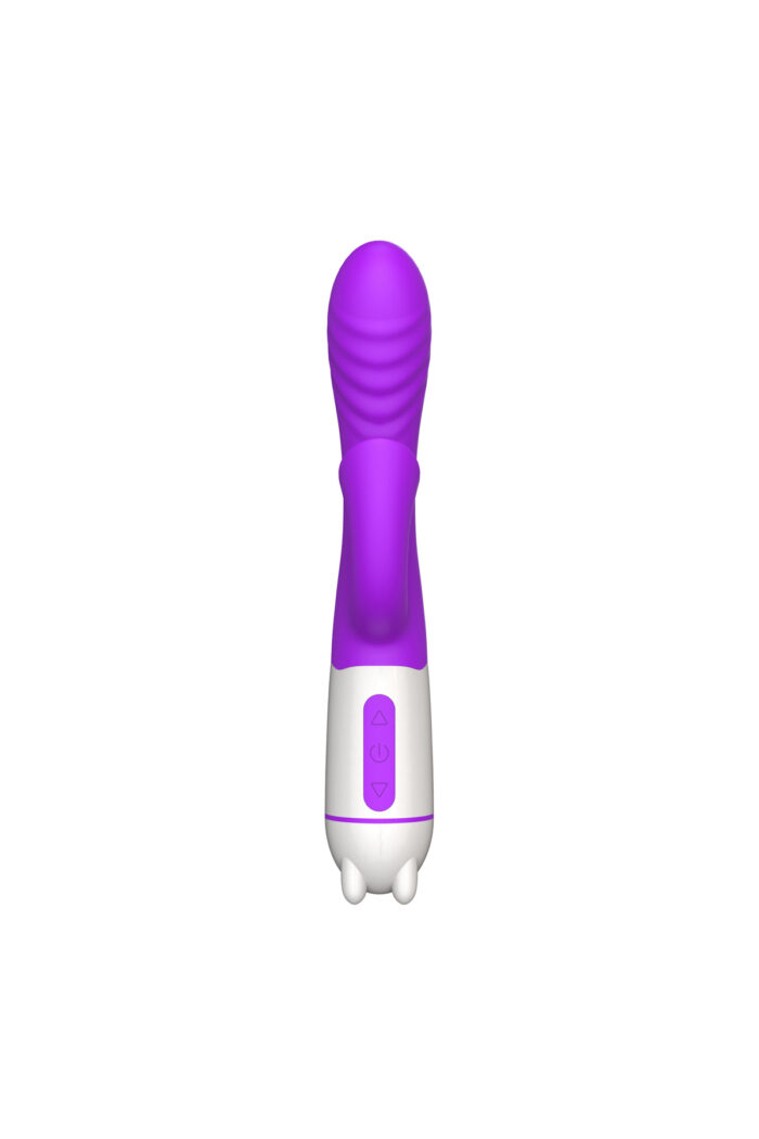 Sessiz USB Şarjlı Klitoris Uyarıcı Tavşan Vibratör - 19 cm - Mor 36 Mod Titreşim - Görsel 4
