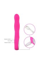 Mor Renkli USB Şarjlı Titreşimli Vibratör - 10 Mod - 20 cm - Görsel 3