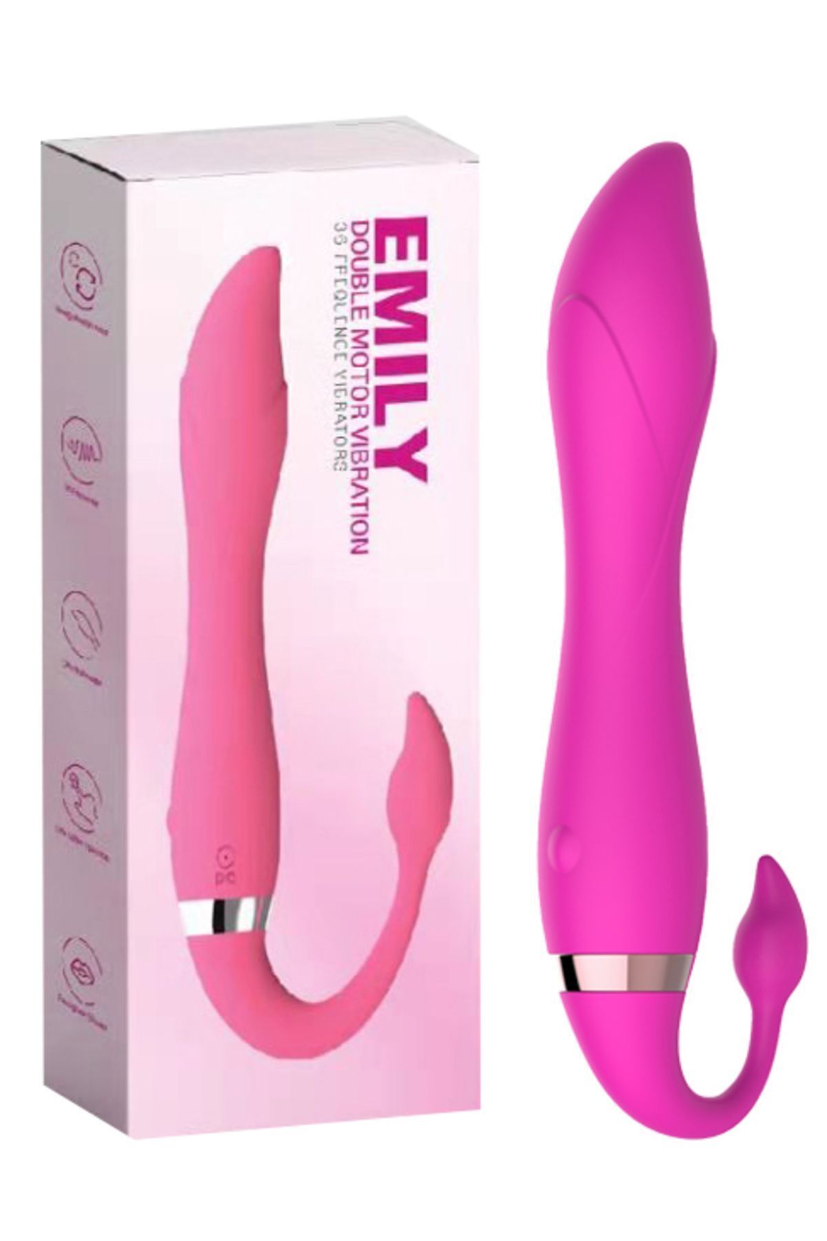 1_org_zoom-1682.jpg % 100 Slikon * USB Şarj * 36 Fonksiyon Titreşim * 2 Motorlu* 20 CM * Klitoris Uyarıcılı - Image 1