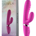 Klitoris Vajina Uyarıcılı Tavşan Titreşimli Vibratör - 12 Fonksiyonlu-2Motor-21 cm-USB şarj