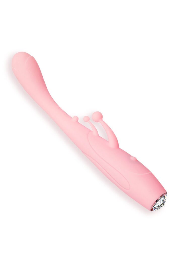 Klitoris Uyarıcılı Titreşimli Tavşan Vibratör - USB Şarjlı - Pembe-Vajinal ve Anal Kullanılabilir - Image 2
