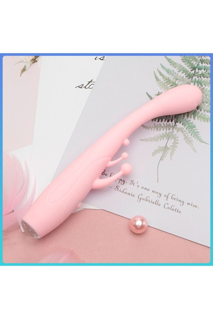 Klitoris Uyarıcılı Titreşimli Tavşan Vibratör - USB Şarjlı - Pembe-Vajinal ve Anal Kullanılabilir - Image 3