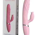 USB Şarjlı*2 Motorlu Titreşimli Tavşan Vibratör - Pembe Çok Fonksiyonlu*Klitoris Uyarıcılı*23 cm