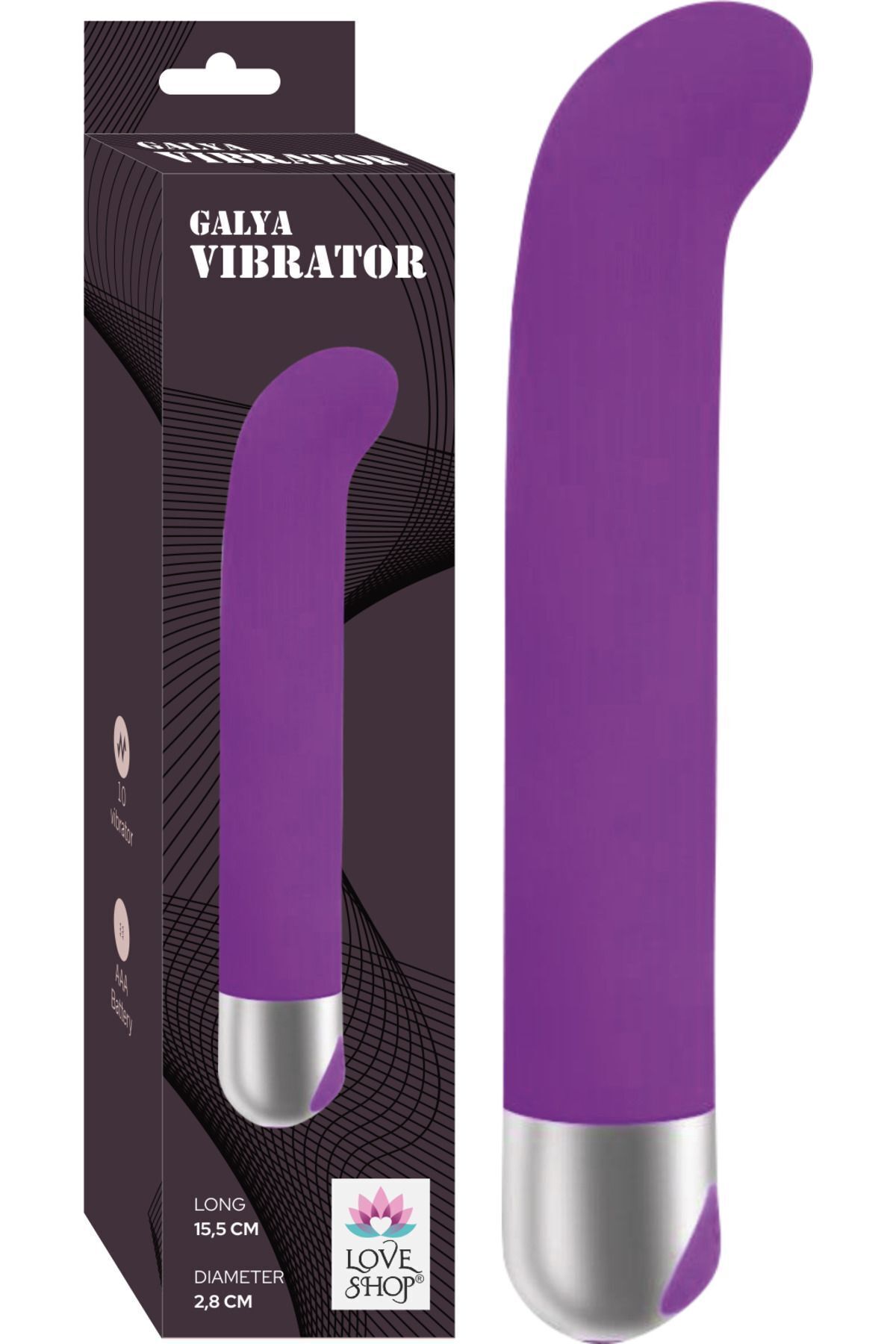1_org_zoom-1763.jpg Galya Mor Vibratör - Esnek ve Keyif Verici-USB Şarjlı-10 Fonksiyon -15,5 cm-2,8 en - Görsel 1