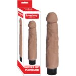 Açık Ten Renkli Damarlı Titreşimli Dildo - Esnek ve Dayanıklı Malzeme