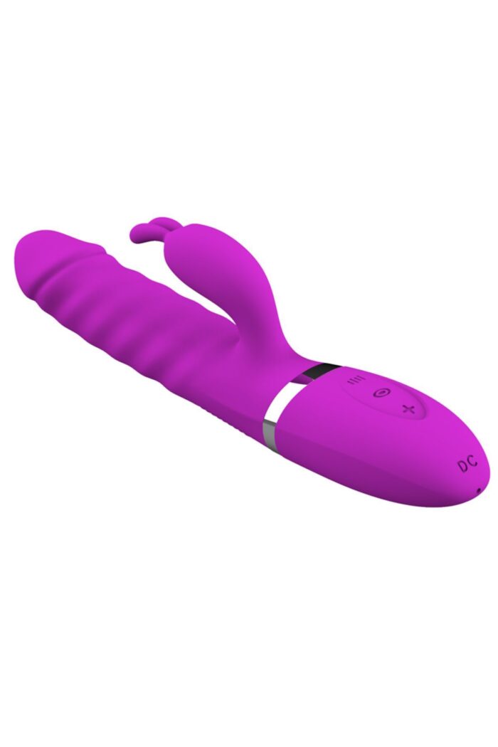 Mor Titreşimli G Noktası Tavşan Vibratör - 12 Mod-Yukarı Aşağı Hareketli-Boğumlu -2 Motorlu - Görsel 2