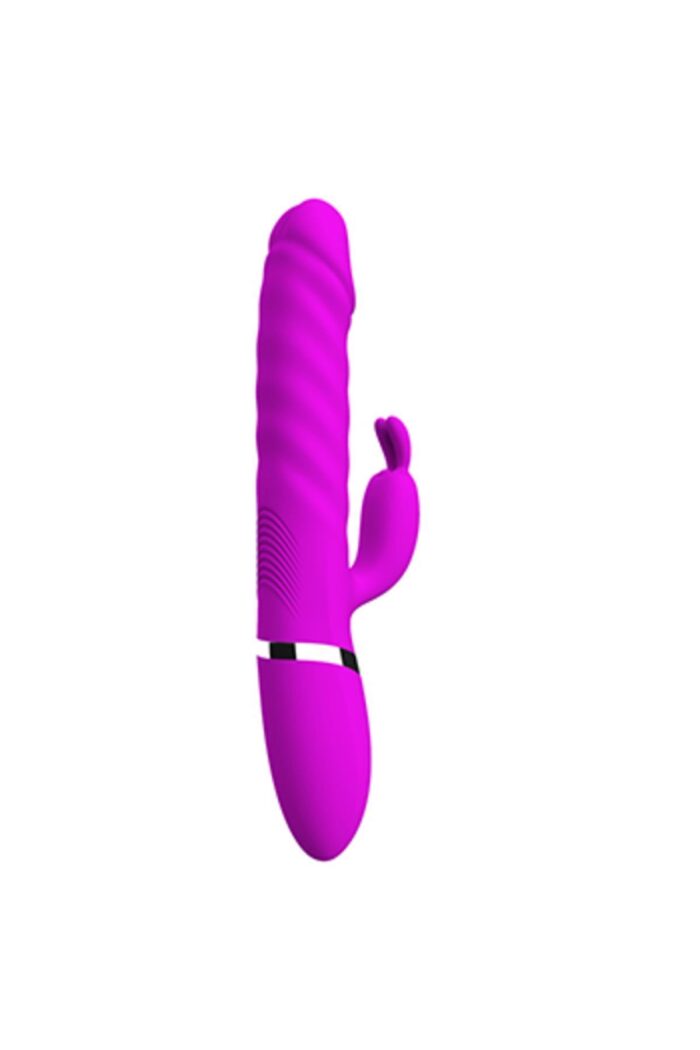 Mor Titreşimli G Noktası Tavşan Vibratör - 12 Mod-Yukarı Aşağı Hareketli-Boğumlu -2 Motorlu - Görsel 4