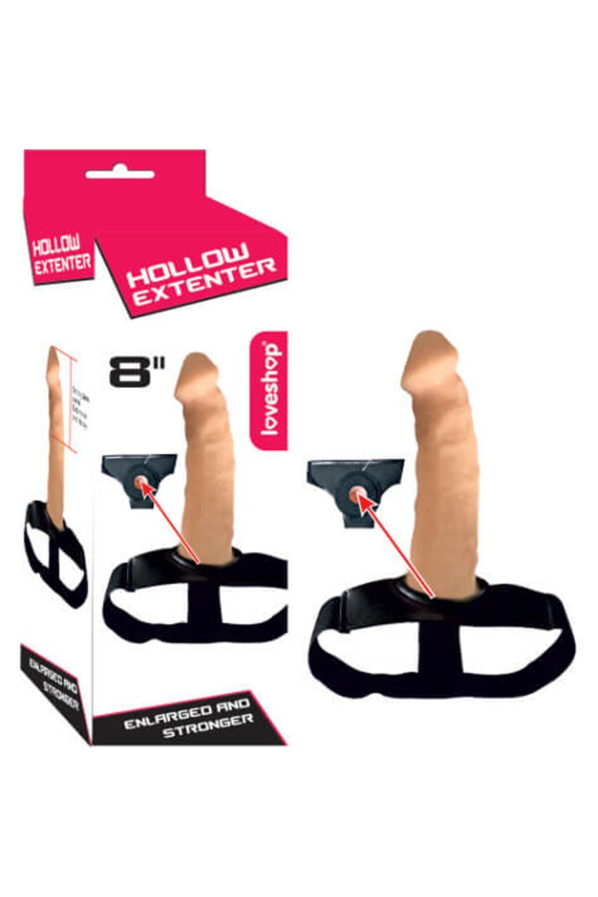 1_org_zoom-1811.jpg Hollow Extender İçi Boş 20 cm Belden Bağlama Dildo | Realistik Kemerli | Medikal Silikon | Esnek - Görsel 1