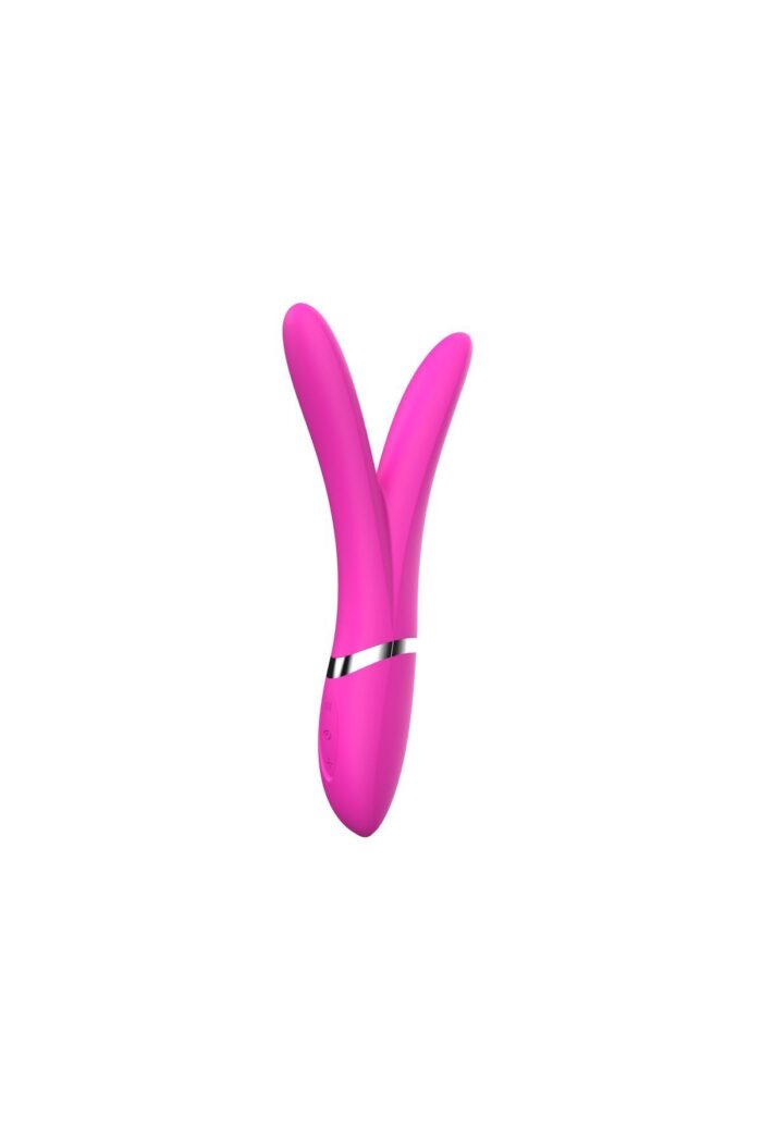 USB Şarjlı Mor Çift Başlıklı Vibratör - Özel Tasarım 22 cm - Görsel 4