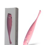 Hareketli Dilli Titreşimli Vibratör - USB Şarjlı - Pembe Anal Vajinal Kullanım