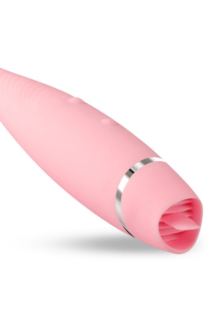 Hareketli Dilli Titreşimli Vibratör - USB Şarjlı - Pembe Anal Vajinal Kullanım - Görsel 6