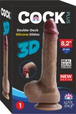 Ultra Gerçekçi Silikon Dildo - Çift Katmanlı, 21 cm, Esnek ve Vantuzlu - Görsel 2
