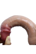 Ultra Gerçekçi Silikon Dildo - Çift Katmanlı, 21 cm, Esnek ve Vantuzlu - Görsel 3