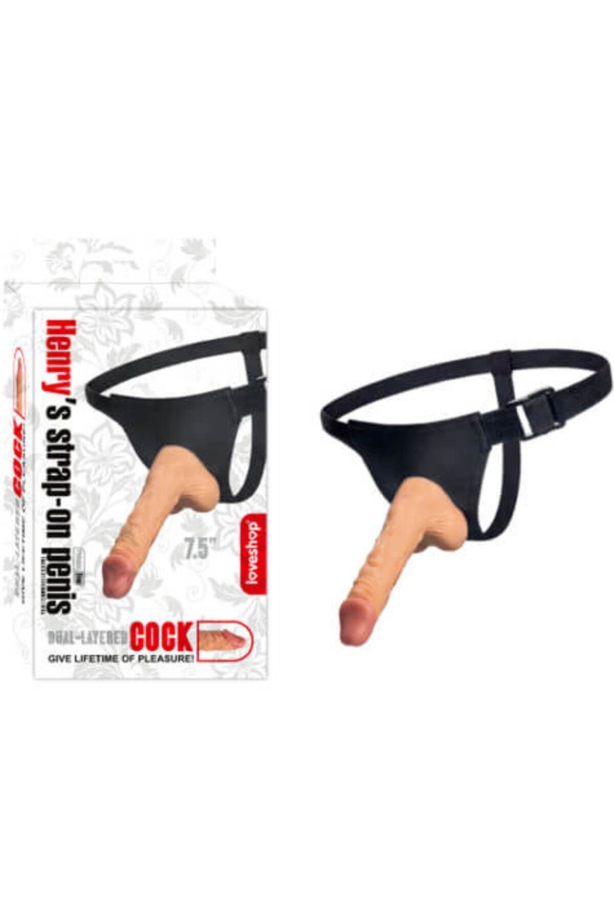 1_org_zoom-1913.jpg Henry 19 cm Strap-On Penis -Belden Bağlama Ürün-Vantuzlu, , Cilt Dostu, , TPE Kalite - Görsel 1