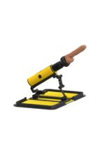 Özel Dekor Çantalı Makine - 14 cm Yapay Penis, 190 Sürtünme, Sarı