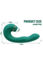 ELLA Yeşil Anal ve Vajinal Vibratör- 20 Mod - Emme Fonksiyonu - FDA Onaylı Silikon - Şarj Edilebilir - Image 3
