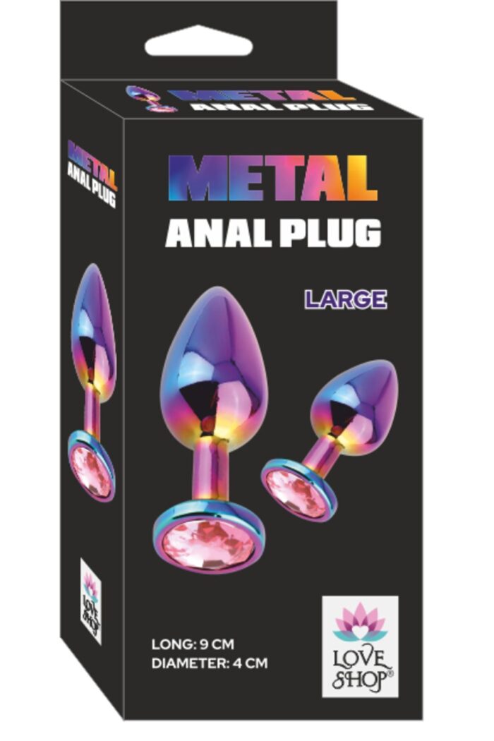 Metalik Neon Renkli Anal Plug - Metalik Renklerle Farklı Boyutlarda Anal Zevk - Image 2