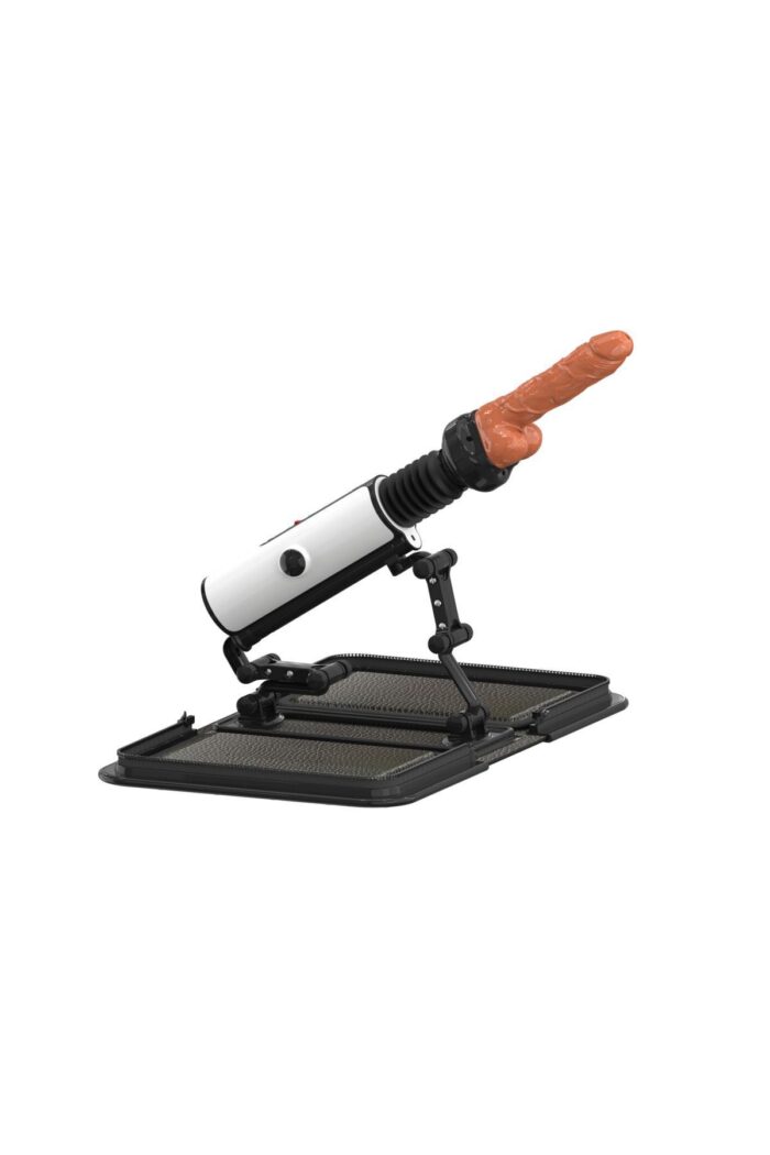 Özel Dekor Çantalı Sex Makinesi - 16 cm Yapay Penis, 190 Sürtünme, Beyaz - Image 2