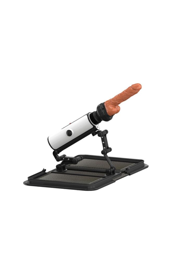 Özel Dekor Çantalı Sex Makinesi - 16 cm Yapay Penis, 190 Sürtünme, Beyaz - Image 3