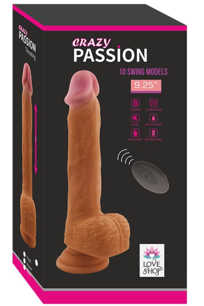 Realistik Aşağı Yukarı Rotasyonlu Vibratör - Ergonomik Tasarım - Şarj Edilebilir - Uzunluk 24 cm - Image 2