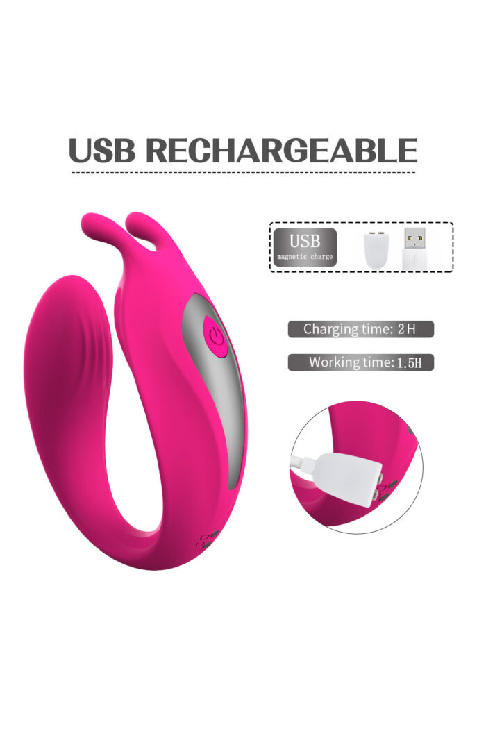 Pembe Vajinal ve Anal Vibratör - Yüksek Frekans Titreşim - Uzaktan Kumandalı - Ergonomik Tasarım - Image 4