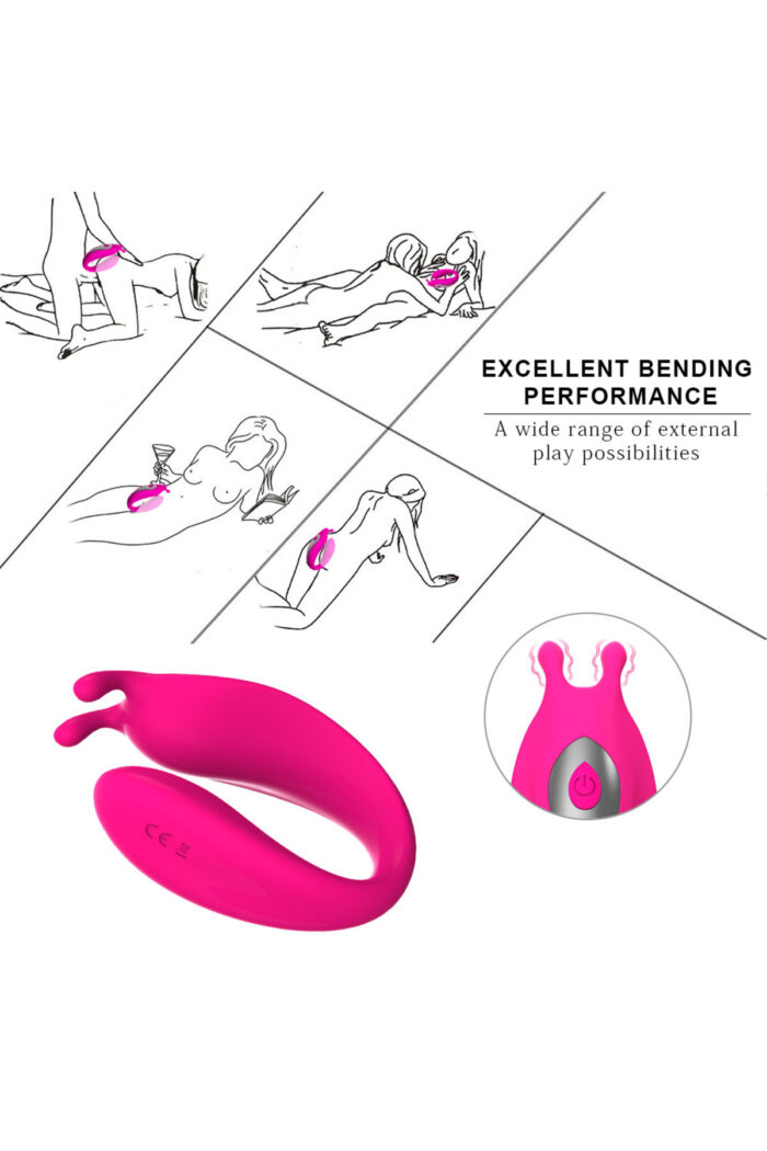 Pembe Vajinal ve Anal Vibratör - Yüksek Frekans Titreşim - Uzaktan Kumandalı - Ergonomik Tasarım - Image 8