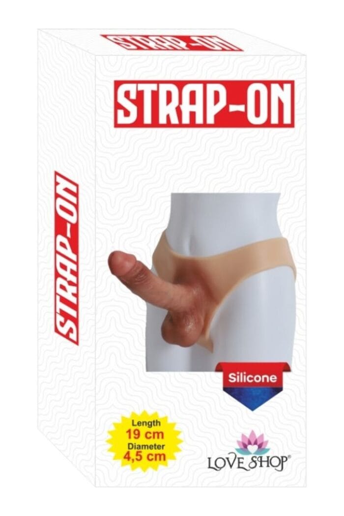 STRAP-ON GİYİLEBİLİR İÇİ DOLU*- GİYİLEBİLİR SİLİKON PENİS UZUNLUĞU 24 CM, 4,5 CM GENİŞLİKTE KULLANILABİLİR BOYU 19 CM - Görsel 3
