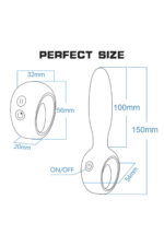 Siyah Yüksek Frekanslı Vibratör - 12 Farklı Mod - Sessiz ve Ergonomik Tasarım - FDA Onaylı Silikon