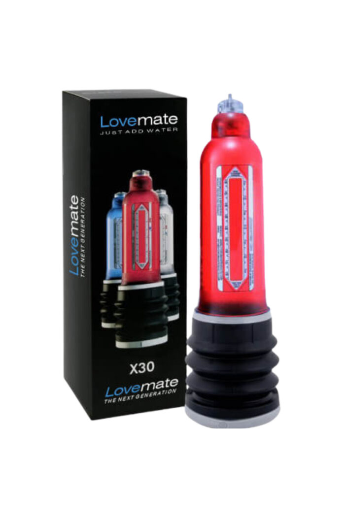 / Lovemate x30 Sulu Kırmızı Basınç Göstergeli Vakum Pompası - Renkli ve Etkili - Image 2