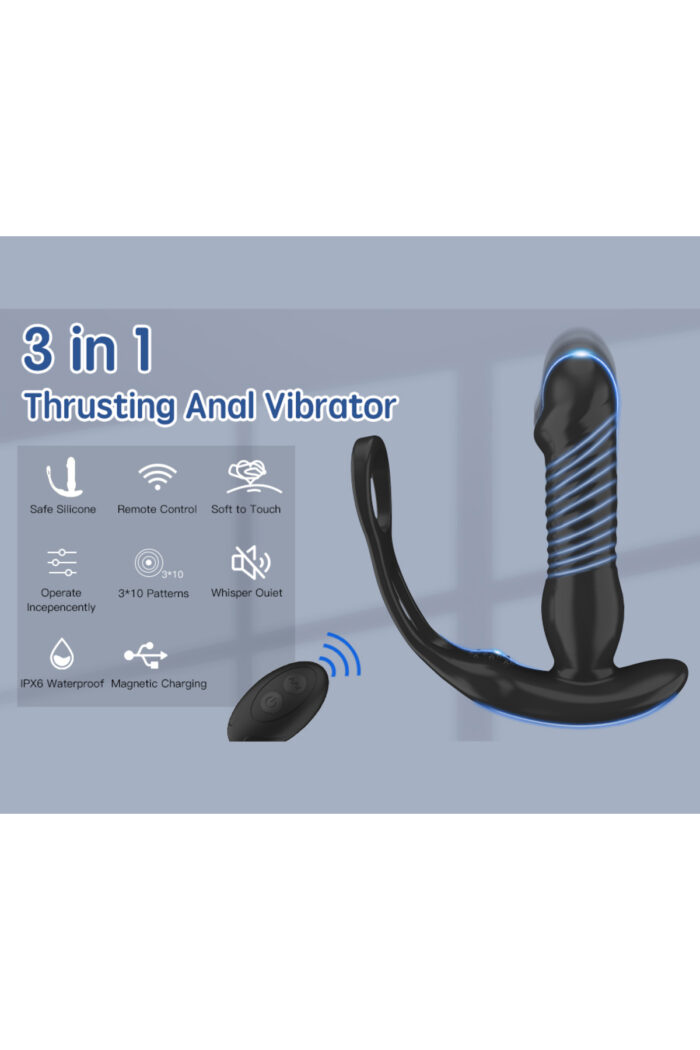 SEPHO RİNG VİBRATİNG - Anal Penis Ringi- Uzaktan Kumandalı 16 Titreşim- Yukarı-Aşağı Salınım - Image 2